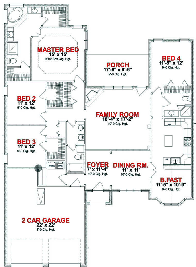 Cottage Level One of Plan 78826