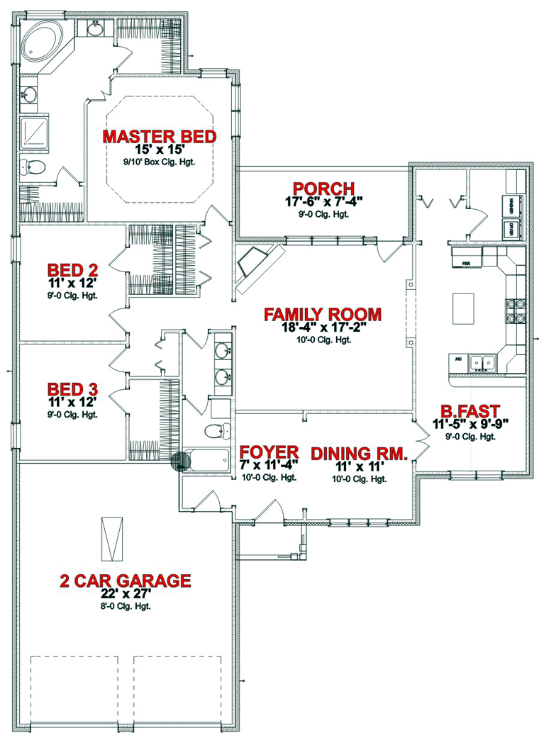 Craftsman Level One of Plan 78827