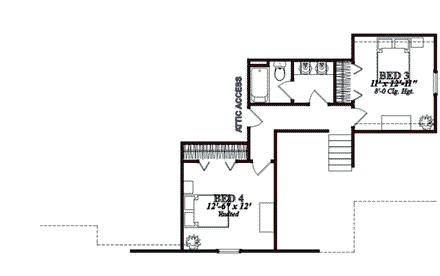 House Plan 78837 Second Level Plan