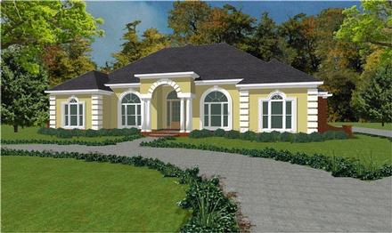 Colonial Elevation of Plan 78853