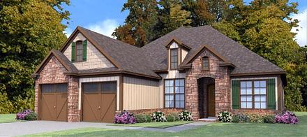 Country Craftsman Traditional Elevation of Plan 78874