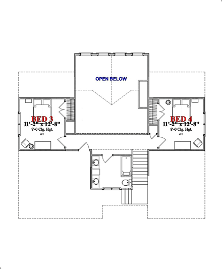 House Plan 78879 Second Level Plan