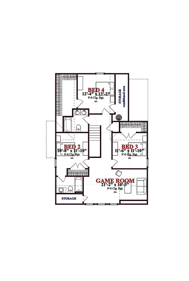 Colonial Southern Level Two of Plan 78883