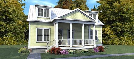 Cape Cod Colonial Country Elevation of Plan 78891