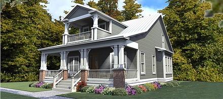 Cottage Country Craftsman Elevation of Plan 78892