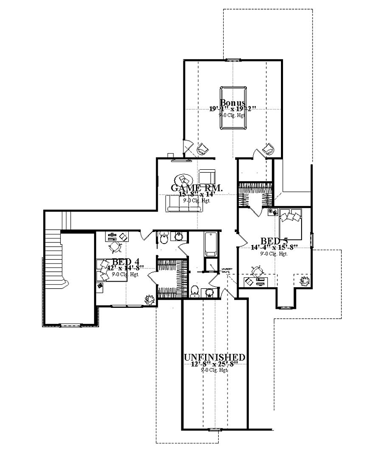 Craftsman Traditional Level Two of Plan 78894