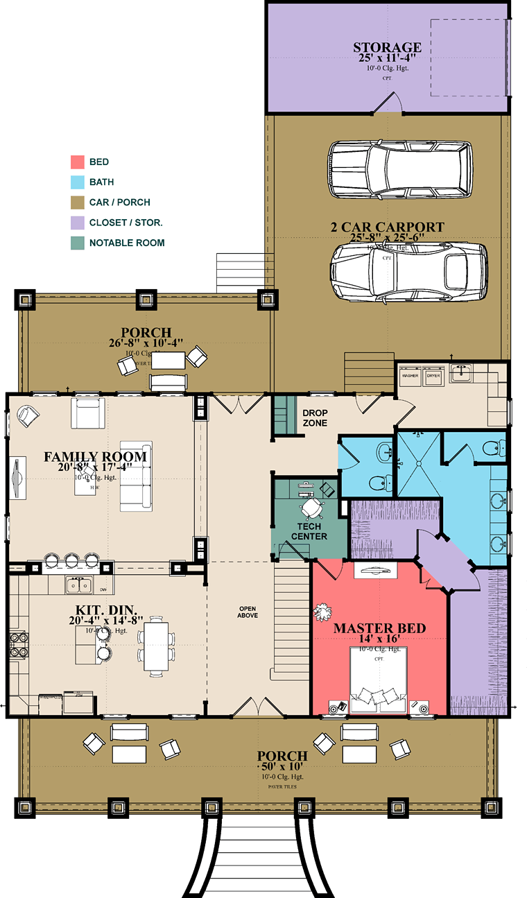 Bungalow Cottage Country Craftsman Farmhouse Historic Level One of Plan 78898