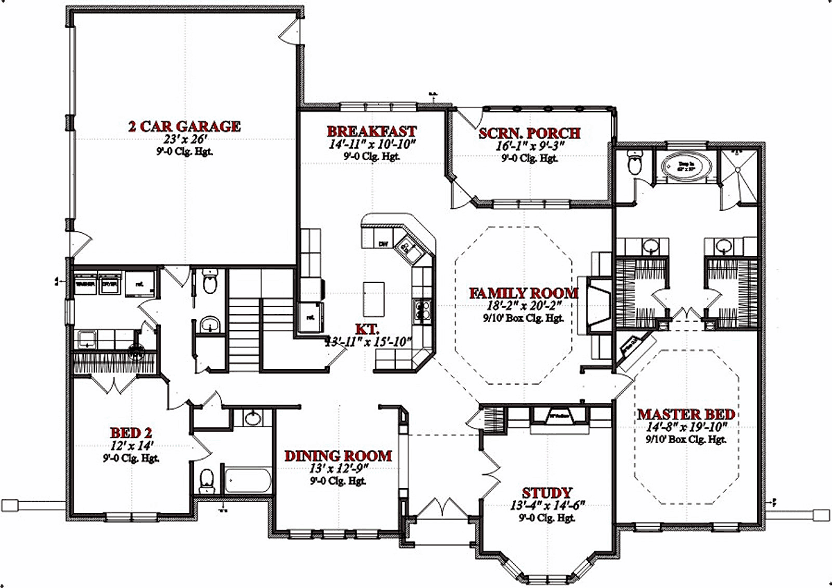 European French Country Traditional Level One of Plan 78899