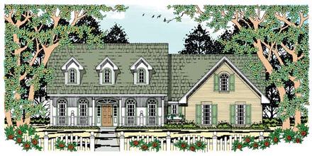 Cape Cod Country Elevation of Plan 79000