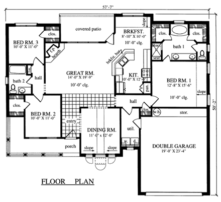 House Plan 79006 First Level Plan