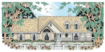 Country One-Story Elevation of Plan 79014