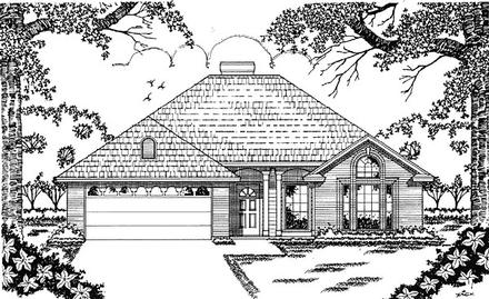 European One-Story Traditional Elevation of Plan 79018