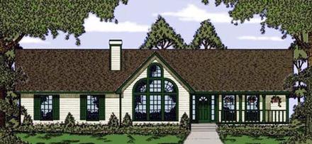 One-Story Ranch Elevation of Plan 79024