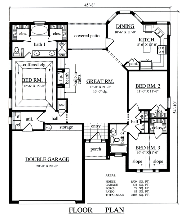 European One-Story Level One of Plan 79026