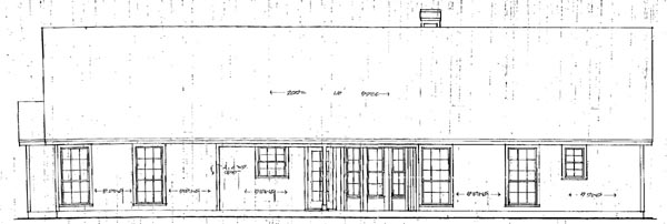 One-Story Traditional Rear Elevation of Plan 79039