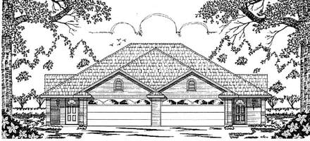 Multi-Family Plan 79051 Elevation