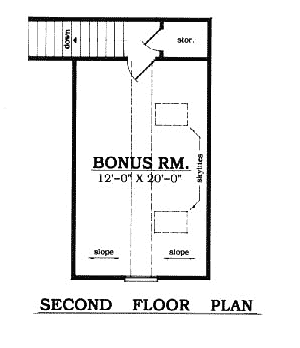 House Plan 79061 Second Level Plan