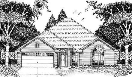 European One-Story Traditional Elevation of Plan 79084