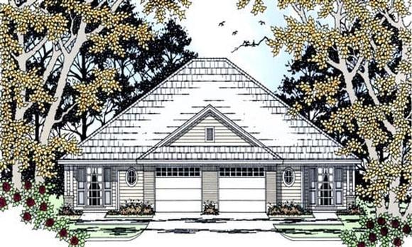 Multi-Family Plan 79110 Elevation