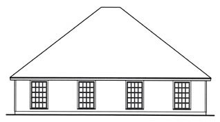 Country Rear Elevation of Plan 79110