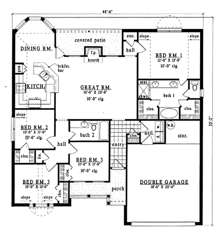 House Plan 79111 First Level Plan