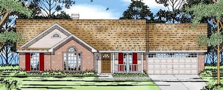 One-Story Traditional Elevation of Plan 79125