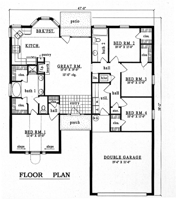 European One-Story Level One of Plan 79137