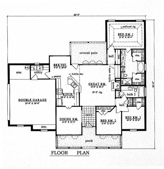 Cape Cod Country One-Story Level One of Plan 79139