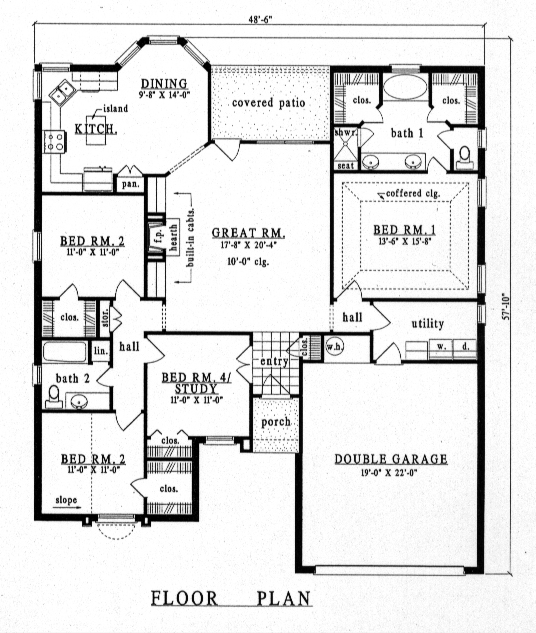 European One-Story Level One of Plan 79148