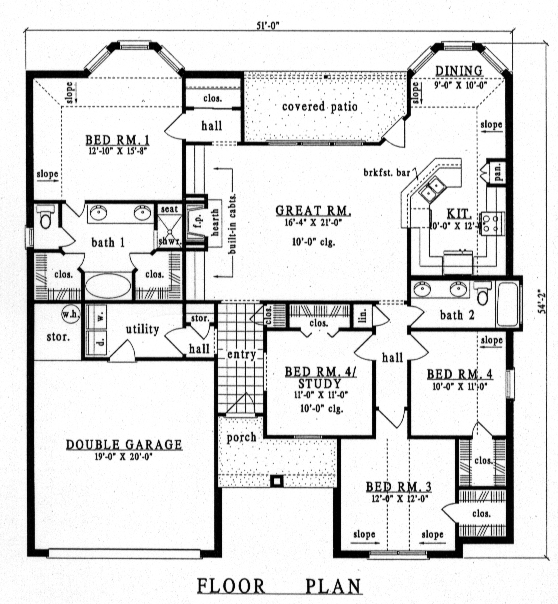 European One-Story Level One of Plan 79152