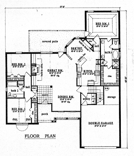 Country Craftsman Traditional Level One of Plan 79156