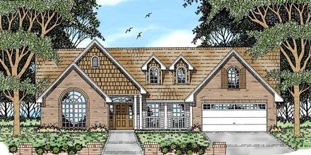 Country Craftsman Traditional Elevation of Plan 79156