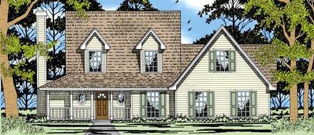 Country Farmhouse Elevation of Plan 79157