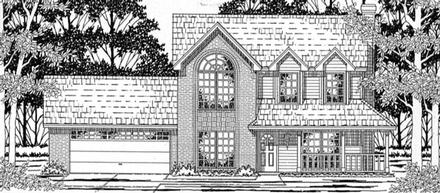 Country Elevation of Plan 79158