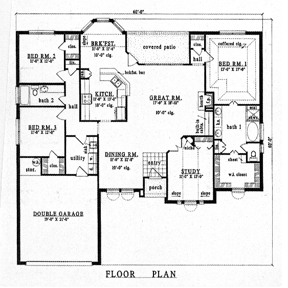 European One-Story Level One of Plan 79160