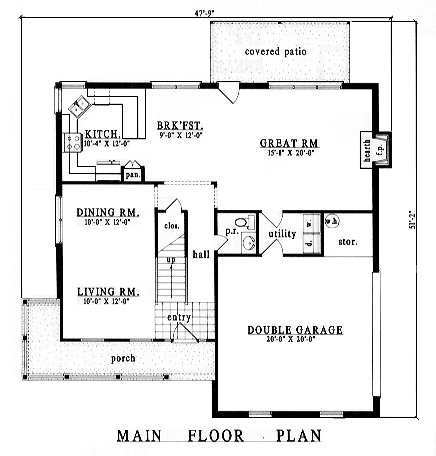 Country Farmhouse Level One of Plan 79164