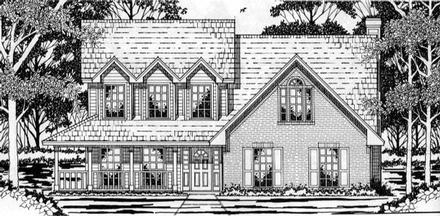 Country Farmhouse Elevation of Plan 79164