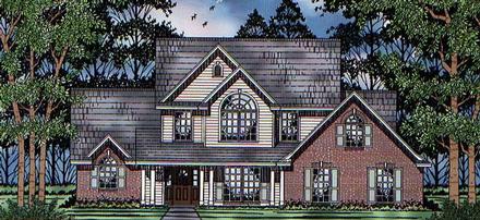 Country Traditional Elevation of Plan 79166