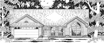 One-Story Traditional Elevation of Plan 79169