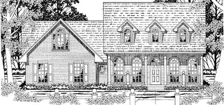 Cape Cod Country Elevation of Plan 79204