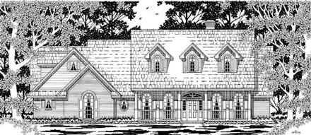 Cape Cod Country Elevation of Plan 79216