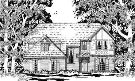 Tudor Elevation of Plan 79218