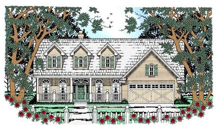 Cape Cod Country One-Story Elevation of Plan 79235