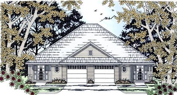 Multi-Family Plan 79238 Elevation