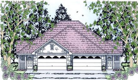 Multi-Family Plan 79240 Elevation