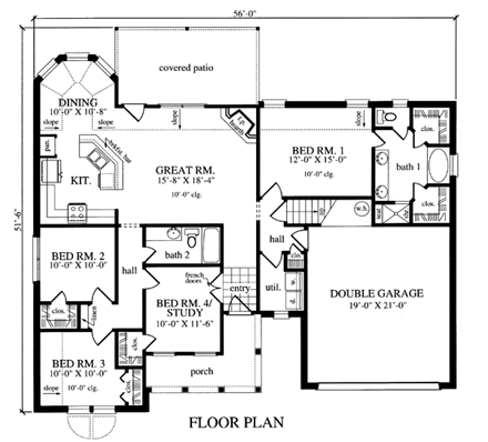 House Plan 79257 First Level Plan