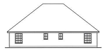 Country Rear Elevation of Plan 79258