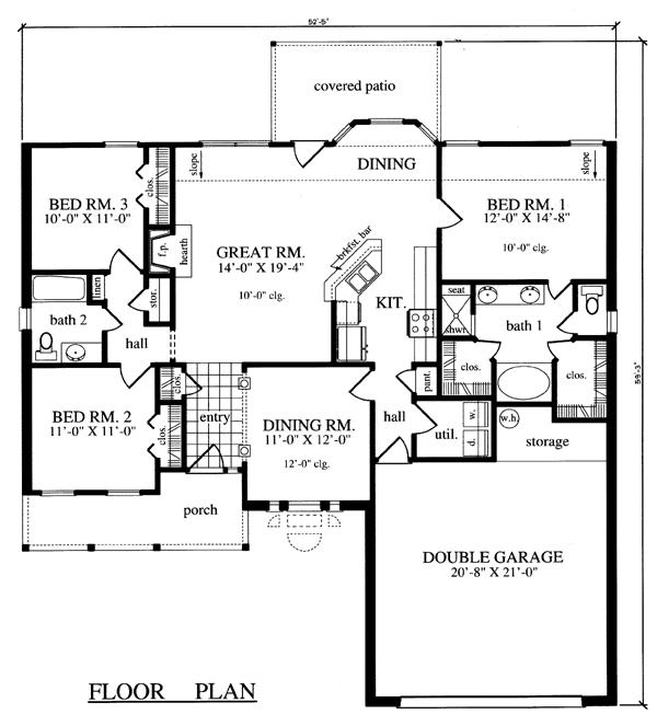 Country One-Story Level One of Plan 79261