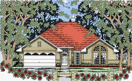 European One-Story Traditional Elevation of Plan 79262