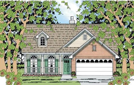 Country Narrow Lot One-Story Elevation of Plan 79281